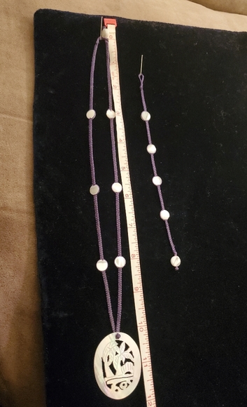 Handmade macrame jewelry set - Picture 5 of 6